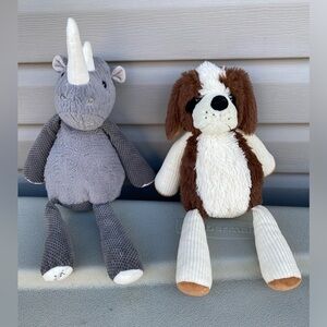 2 Scentsy Buddy. Patch the dog & Ruby Rhino Plush Animals